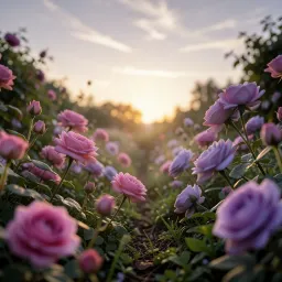 Las rosas y lilas