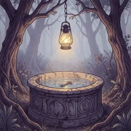 Wishing Well in Sepia