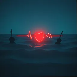 밤의 고요에 울리는 심장 소리