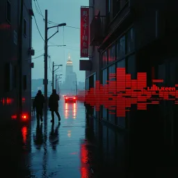 Through midnight rain