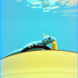 Axolotl dans l'eau 