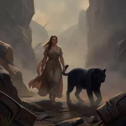 La femme et la Panthère Noire