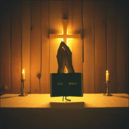 One Hand on the Bible, One Hand in His