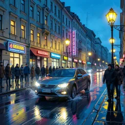 На заднем колесе