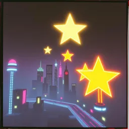 Runner in the Night Sky