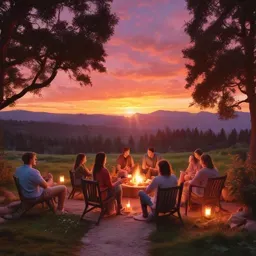 Sommerabend auf der Terrasse 