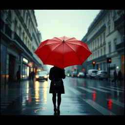 Sous la pluie qui dance