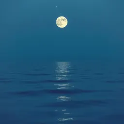 La luna in un disco d'argento