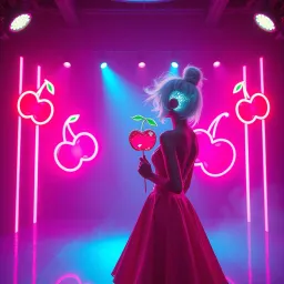 Cherry lollipop