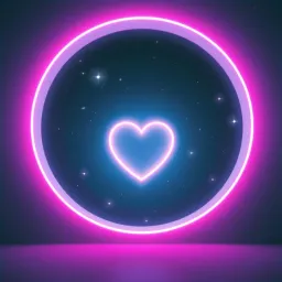 Our Two Hearts United In Space