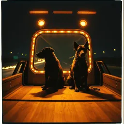 2 dogs n a load