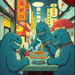 Godzilla eats Ramen
