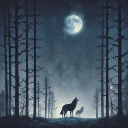 Werewolves Howling in the Night