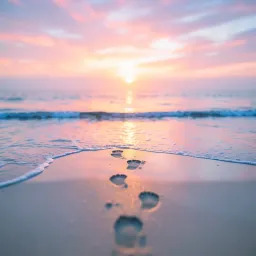 Sunset Footprints
