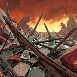 Shattered & collecting pieces