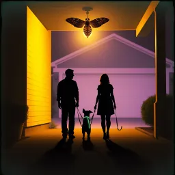 I was walking my dog one night