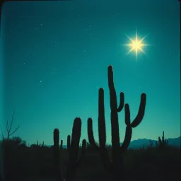 In desert alone