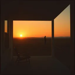 Porch and a sunset