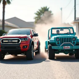 Ranger vs Barbie Jeep