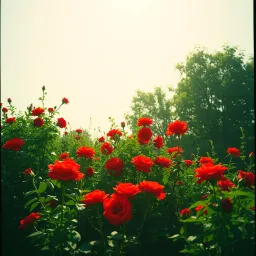Jardinero de rosas Rojas