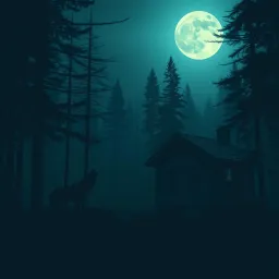 Wolves by the Cabin
